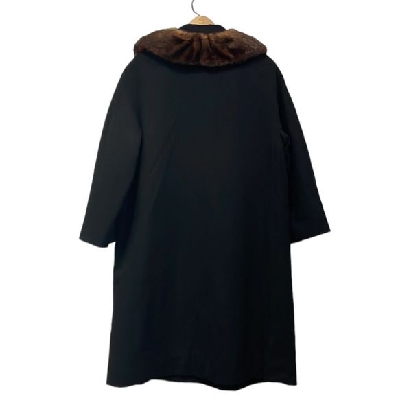 Vintage 1960s‎ Cain-Sloan Nashville Wool Coat Fur Collar Women’s Sz Lg - Picture 4 of 10